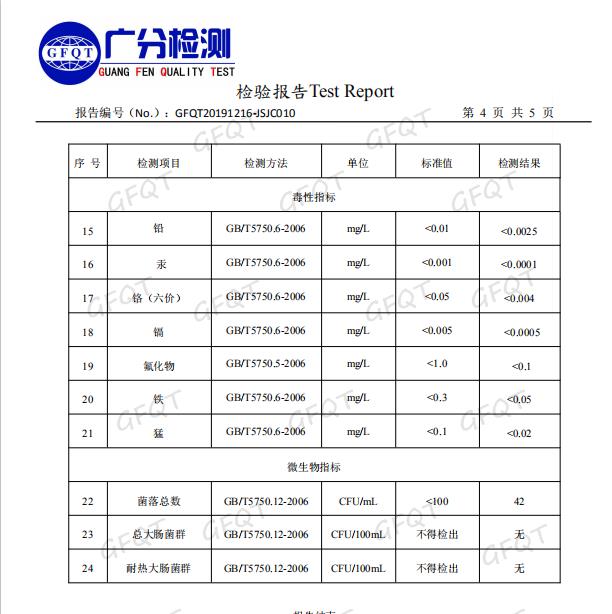 开封输配水设备检测水质化验单位