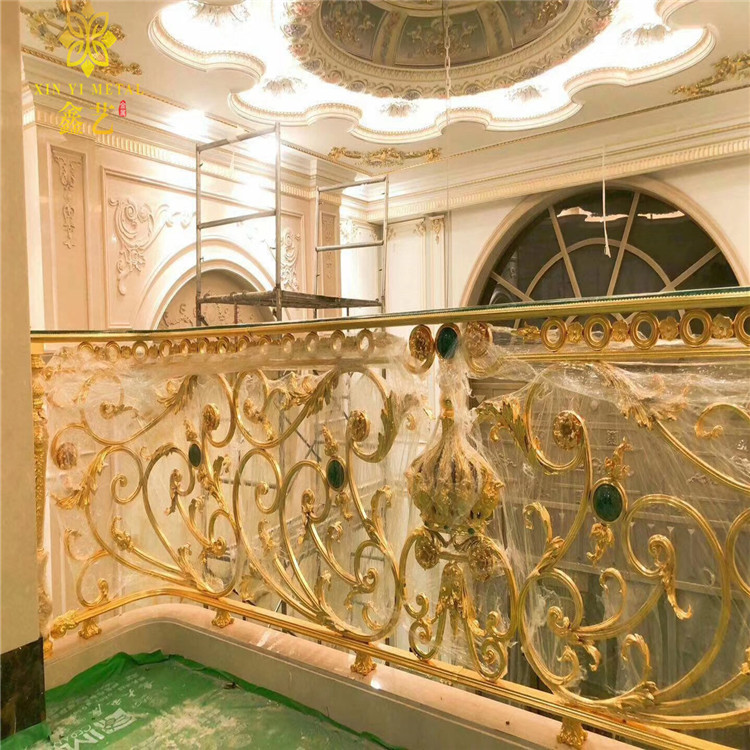 北京歐式銅樓梯扶手廠家-銅扶手-花型多樣