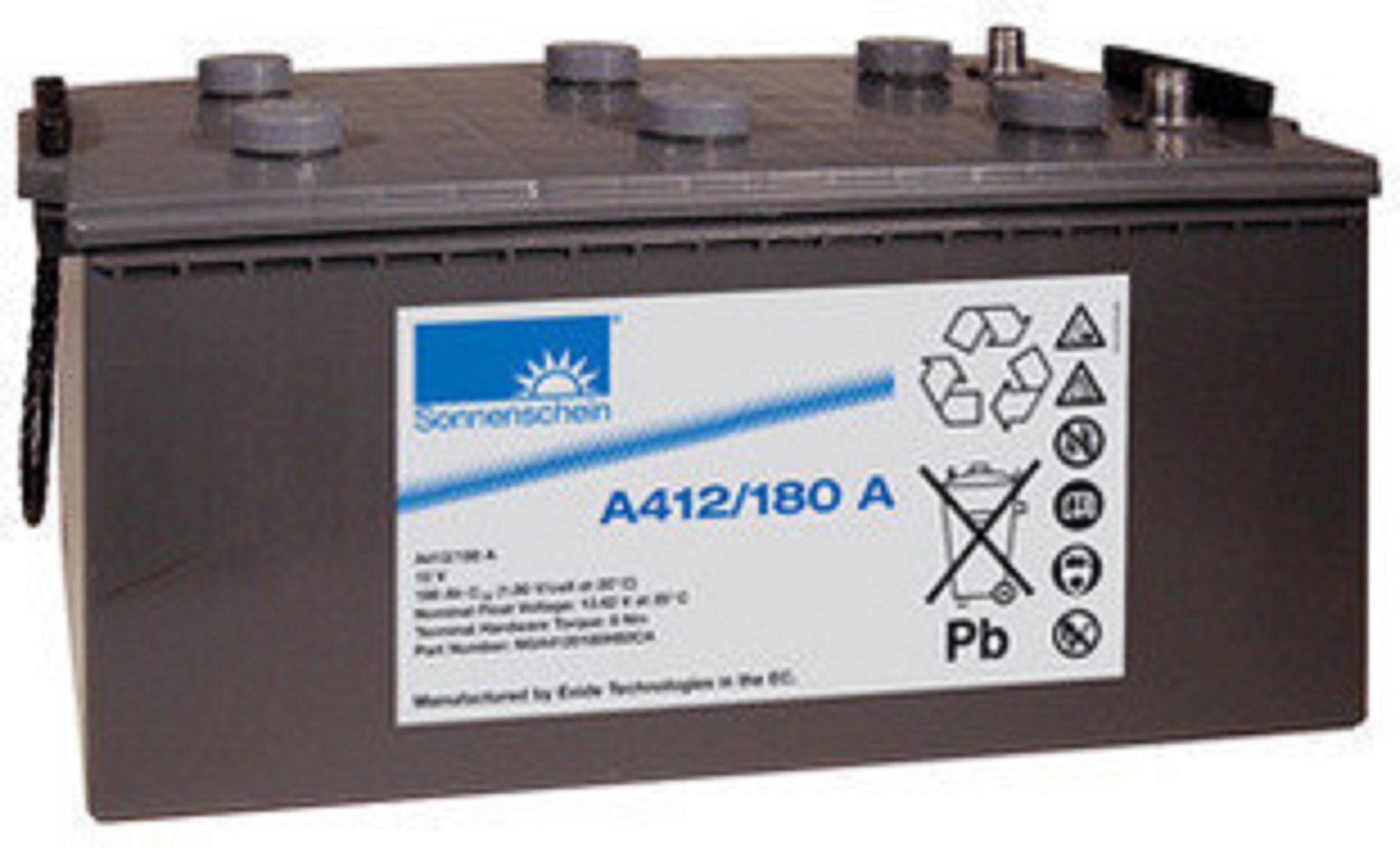 德光阳光蓄电池A412-180A/12V180AH铅酸免维护蓄电池
