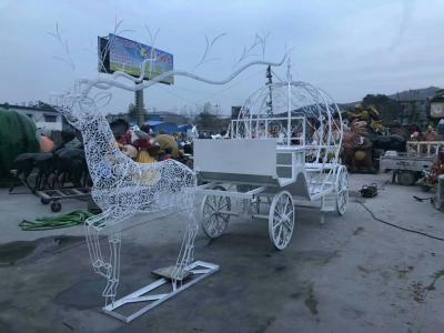 铁艺马车雕塑厂家-现代马车雕塑产品-大型马车雕塑公司