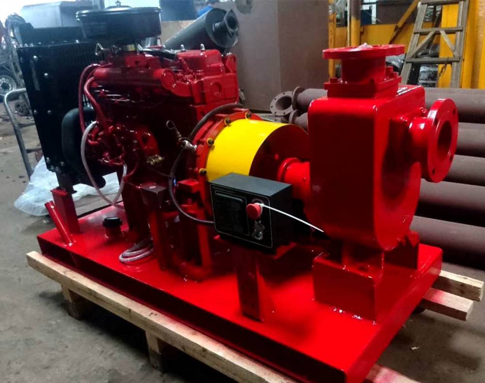 郑州 CCCF认证柴油机泵XBC5.0/60G-BYW 66kw柴油机消防泵