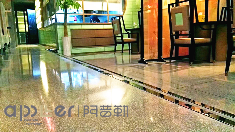 南京商业中心水磨石地坪设计，阿普勒水泥磨石