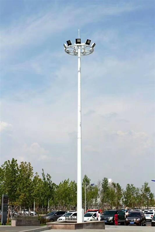 球场广场公园LED升降式高杆灯固定式爬梯式高杆灯
