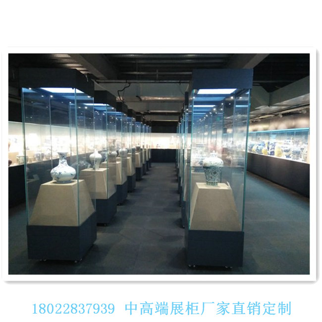 国家博物馆展柜设计古董瓷器文物展示柜定制玻璃精品独立柜