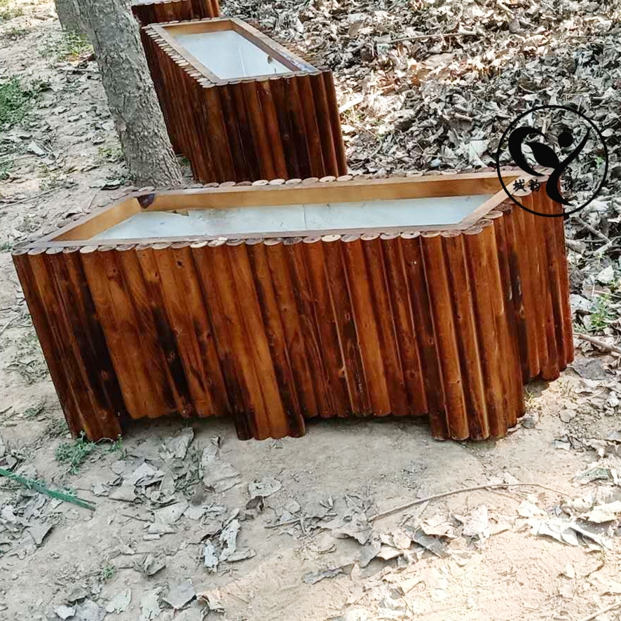 衡水实木花箱生产厂家 防腐木树箱 回归自然简约花箱