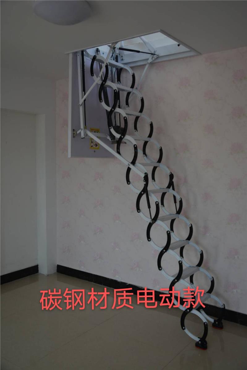 室内电动伸缩楼梯安装