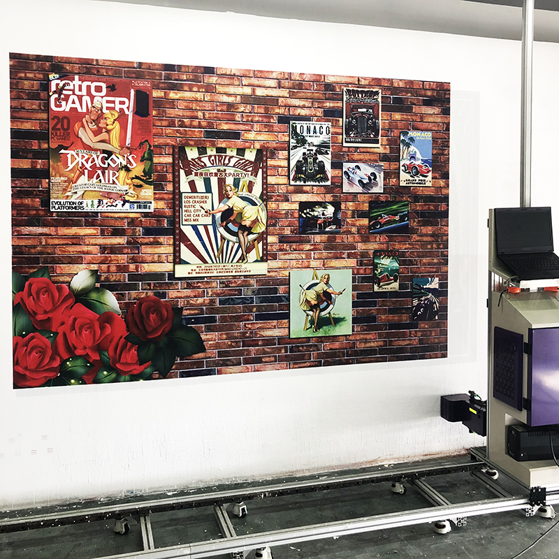 深圳国产出口墙体彩绘机uv打印机壁画墙体喷绘机