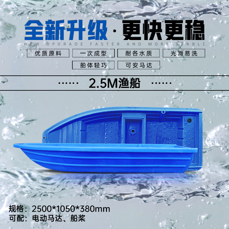 云南养殖渔船-公园河道观光塑料船-洪水临时救生船质量*厂家