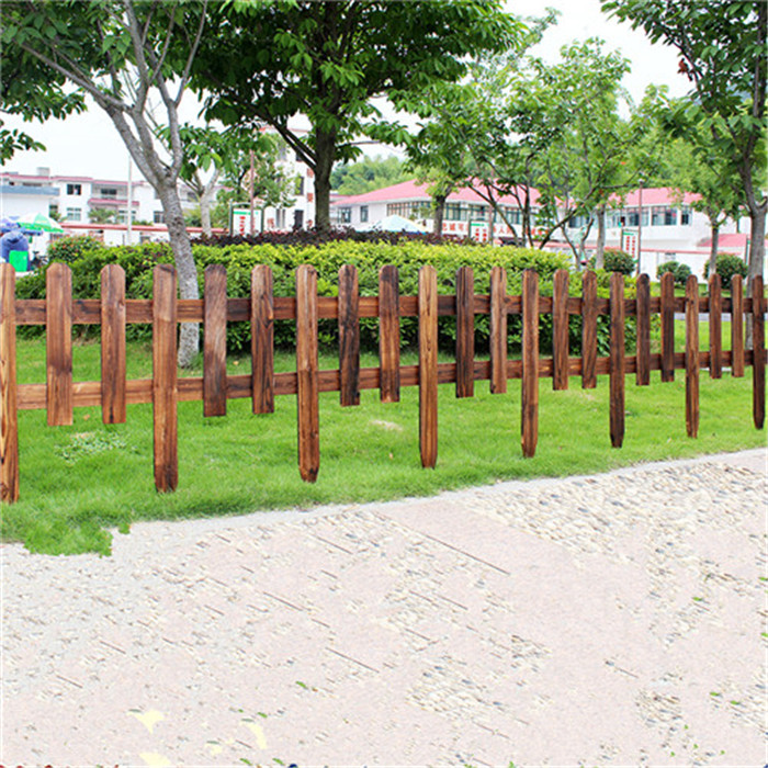 佳星白色木栅栏园艺 中式花园木栅栏 木纹护栏