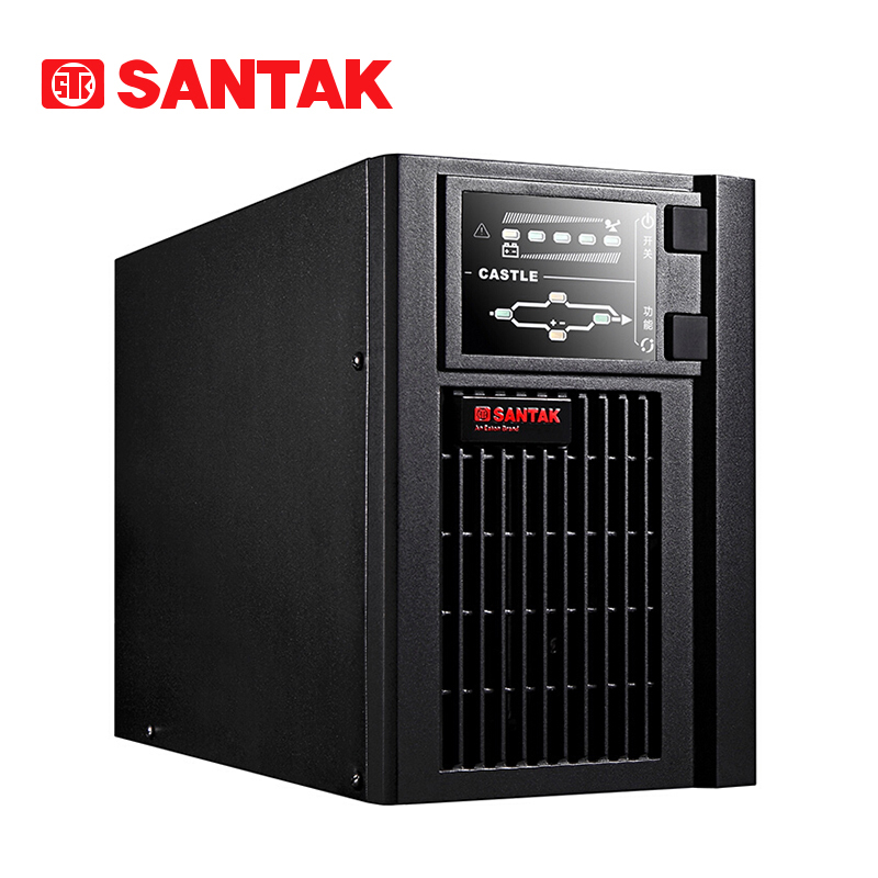 山特UPS电源C2KS外置电池2KVA/1600W稳压监控服务器消防塔式高频机型