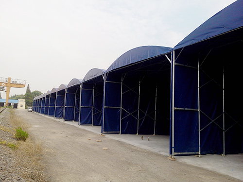倉儲雨棚代理 本溪物流園區軌道式電動推拉篷防風雨
