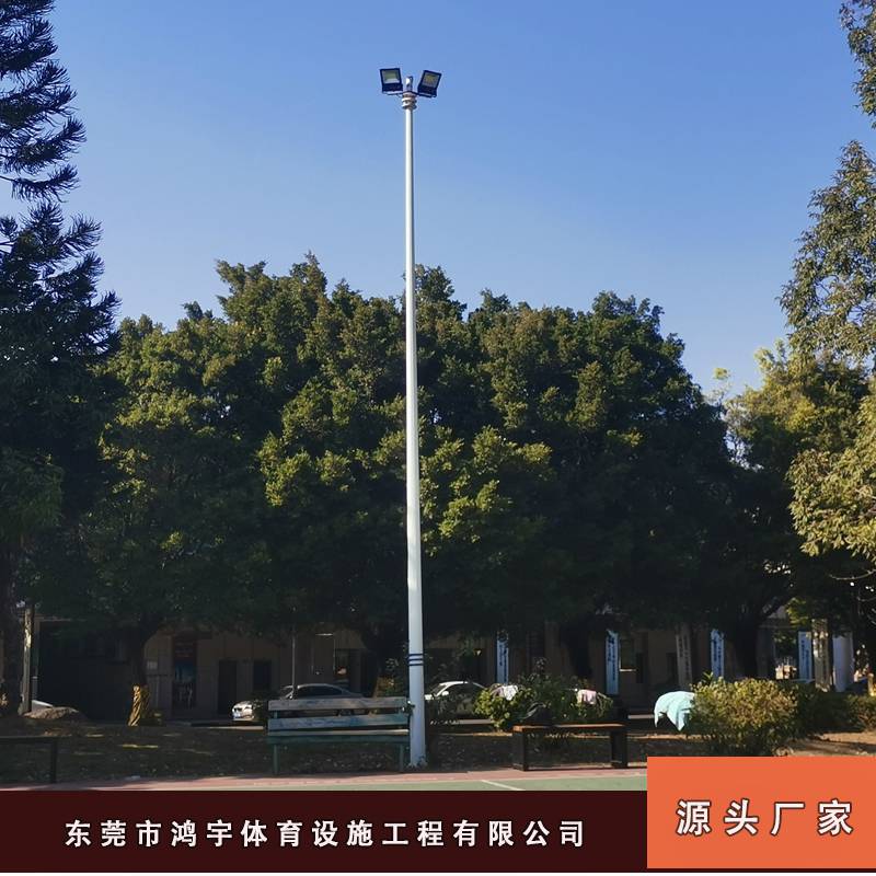郴州市中学篮球场灯光改造 露天篮球场6米双头灯柱价格 可来样定做