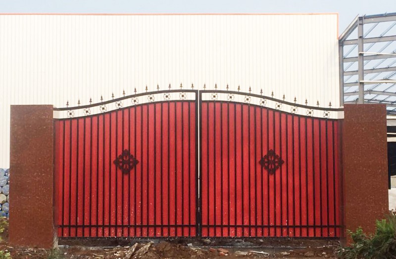 铁艺大门厂家 铸铁对开门 欧式户外大门 可定制