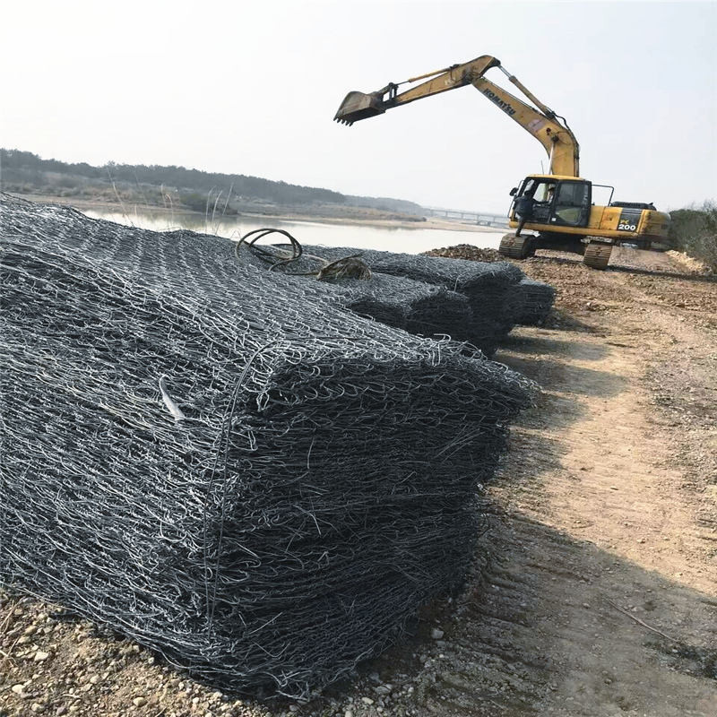 铅丝网箱覆塑石笼网挡墙 水利工程生态格宾网 厂家直销