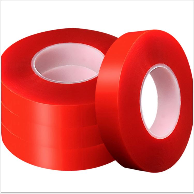 原装供应 红膜胶带 ABS塑料件粘贴双面胶 防水无痕双面胶