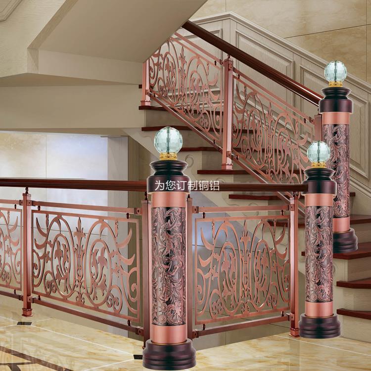 岳阳30款实用的别墅家居24K金铜楼梯设计
