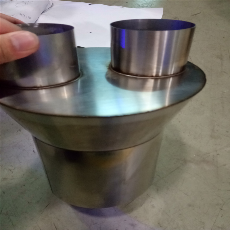 不锈钢三通管激光焊接加工 精密钣金加工 镜面抛光