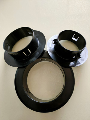 黑色空调护圈保护盖 90mm空调装饰盖卡圈