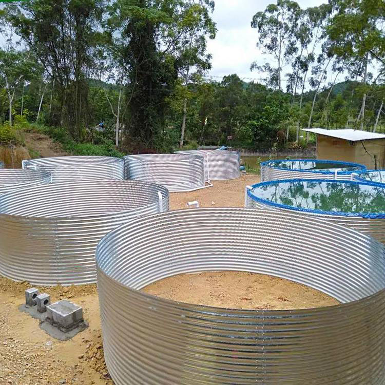 帆布水池厂家定制帆布鱼池 圆形镀锌板养殖池灌溉蓄水池