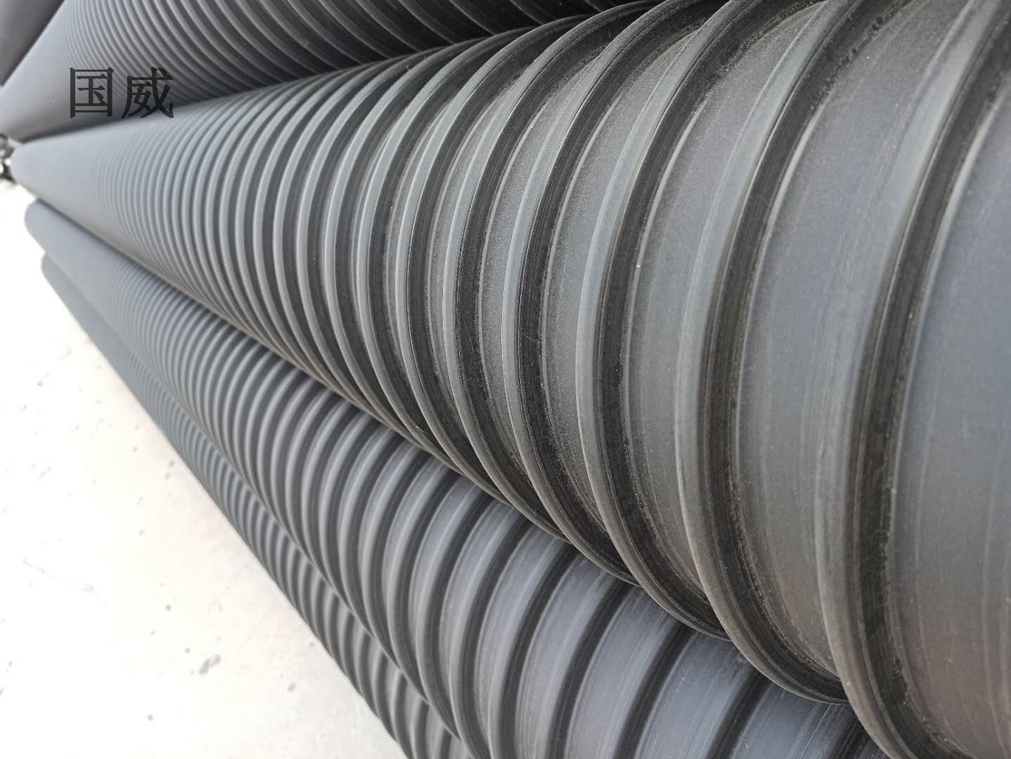 怀化PE聚乙烯钢丝复合管批发厂家 内表面光滑 碳素钢骨架PE缠绕排水管