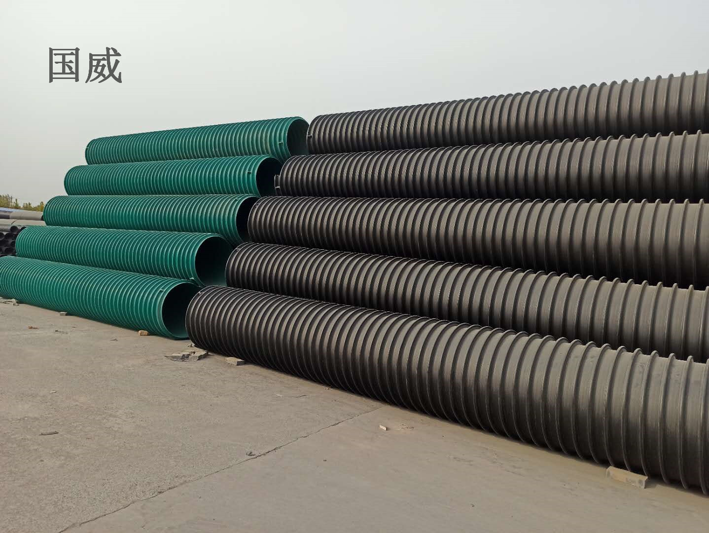 天门加筋聚乙烯PE复合管供应商 规格全 碳素钢骨架PE缠绕排水管