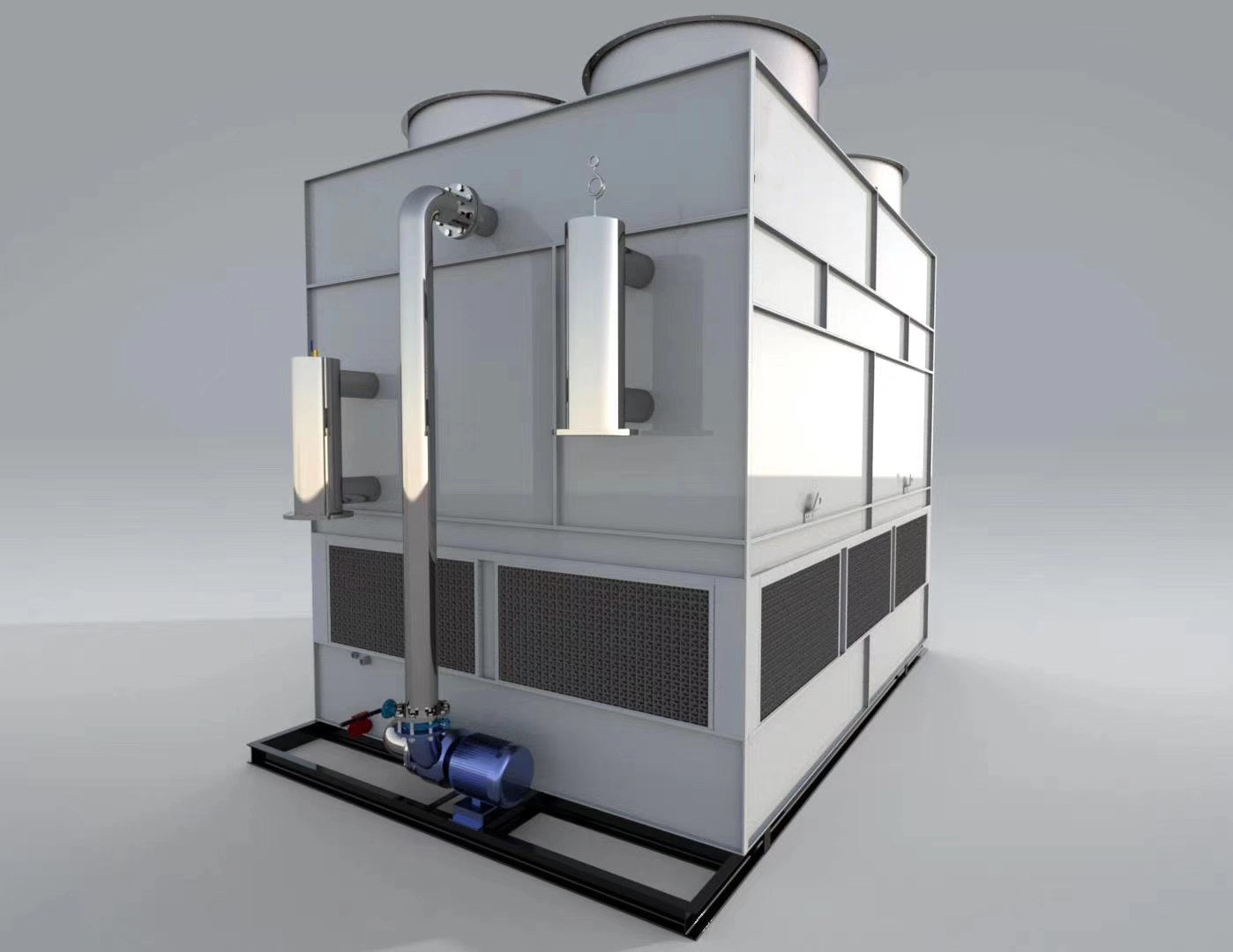 南通高温封闭式冷水循环塔 中央空调冷却塔系统 水泵 水箱 水质洁净