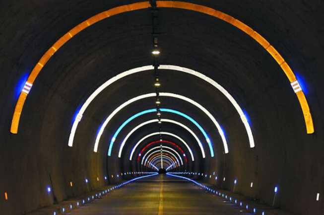 隧道轮廓带隧道双面反光环隧道彩虹条生产厂家