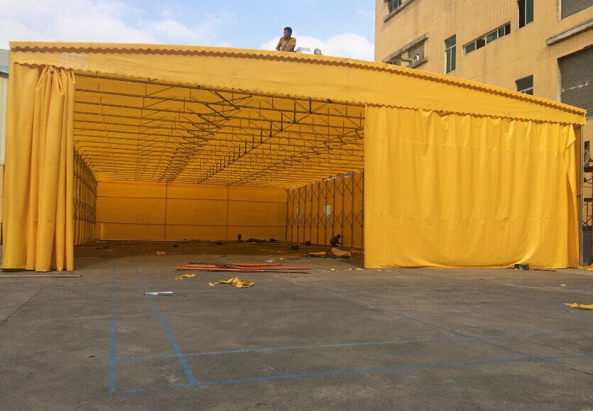 西安中赞生产推拉棚 物流蓬 活动帐篷 篮球棚 大排档帐篷