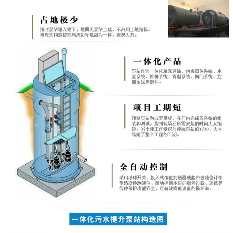 河北省一体玻璃钢污水提升泵站