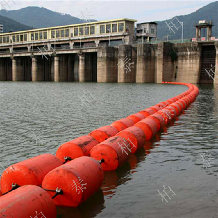 旺苍县水库坝前警示浮桶圆柱形喷子塑料浮体