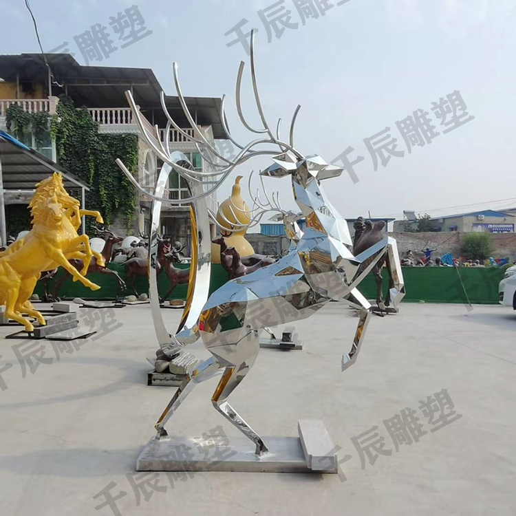 千辰城市动物不锈钢雕塑材质 动物雕塑 外观精美