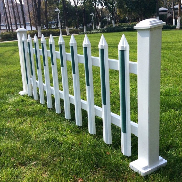新农村绿化草坪围栏 PVC塑钢护栏厂家 公园花园绿化围栏现货