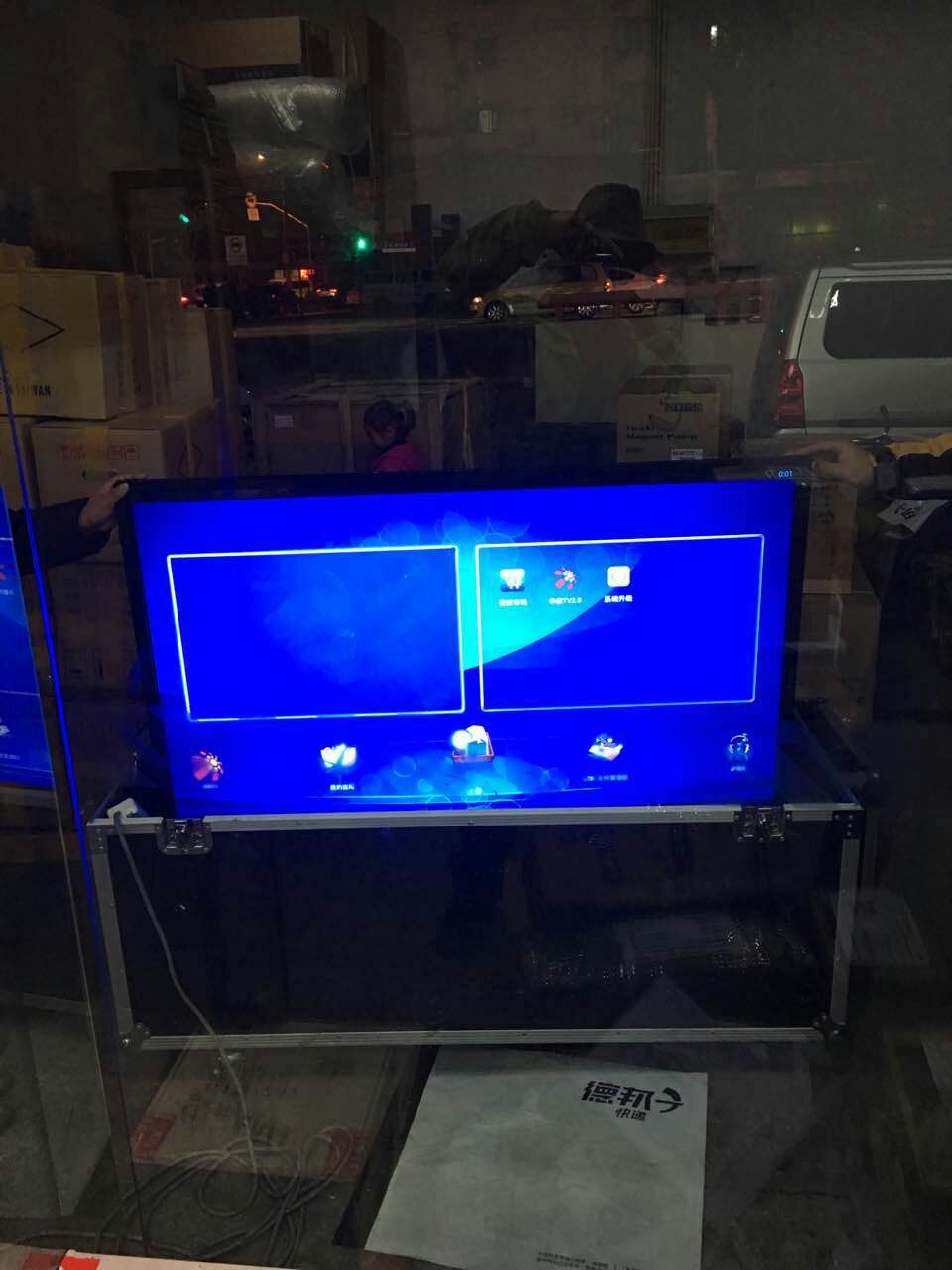 上海黄浦庆典拼接屏搭建公司 活动发光签到背景板搭建 3d电视机