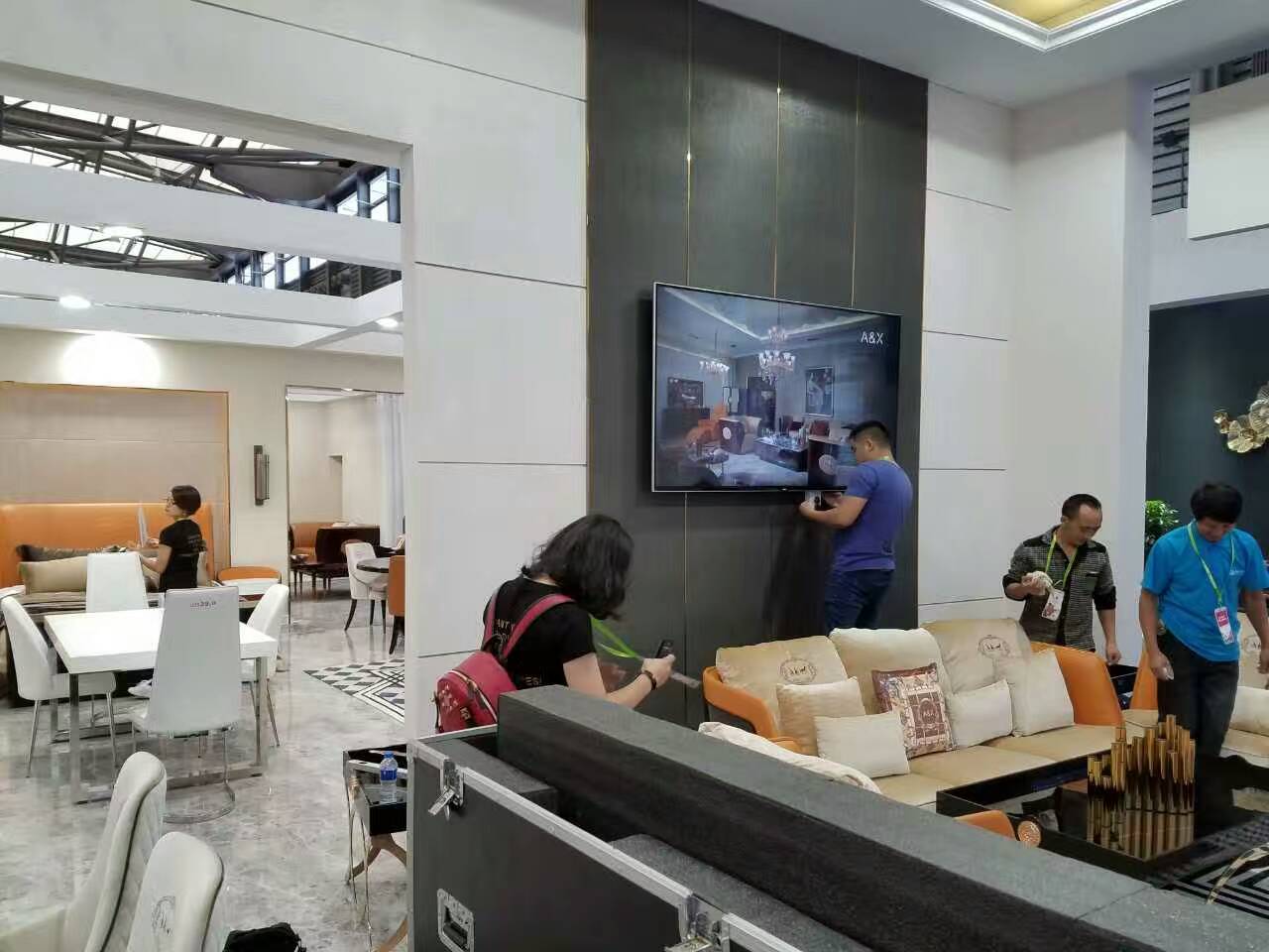 上海浦东小型液晶显示器搭建公司 上海电视租赁 展会异形签到背景板搭建