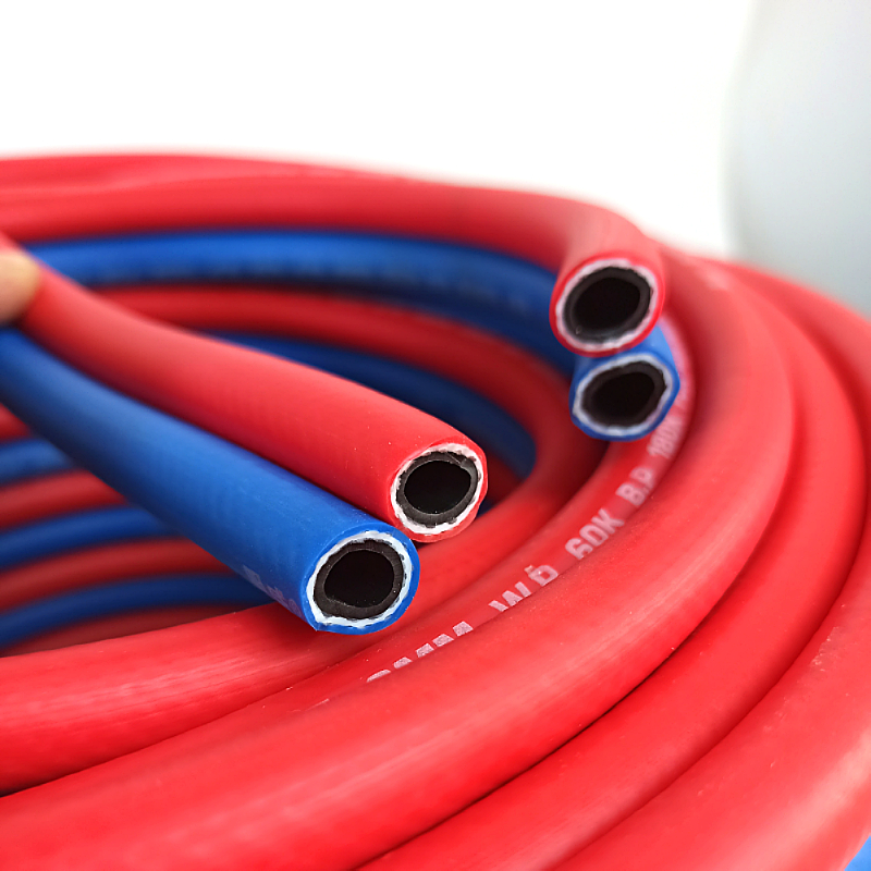 乙炔氧气双联管耐气压气割电焊气压管PVC塑料管