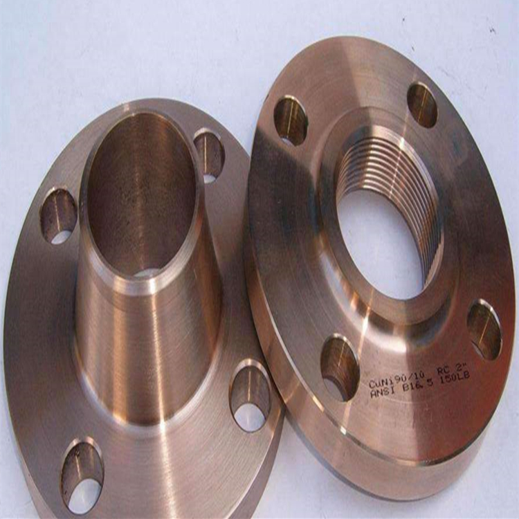 沧州法兰生产厂家90/10铜镍合金法兰锻造150LB磅DN25美标带颈对焊法兰焊接异型法兰定做