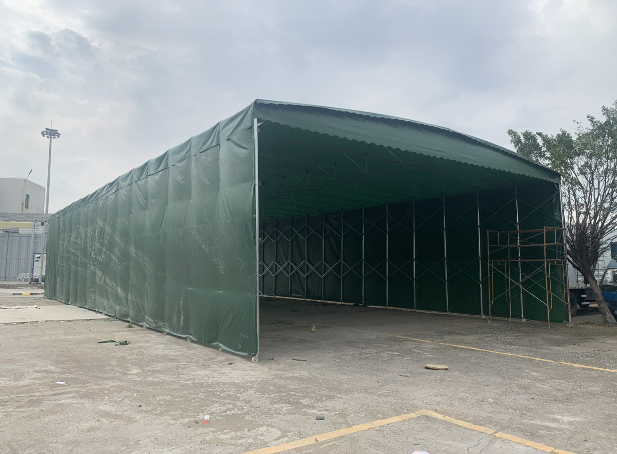 惠州定做活动雨棚 仓库大型推拉帐篷 遮阳活动蓬 户外停车棚