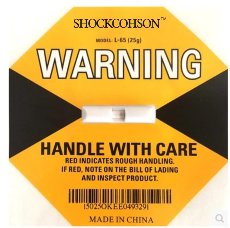 防震撞碰撞冲击标签SHOCKCOHSON震撞监测显示标签厂家直销黄 红色