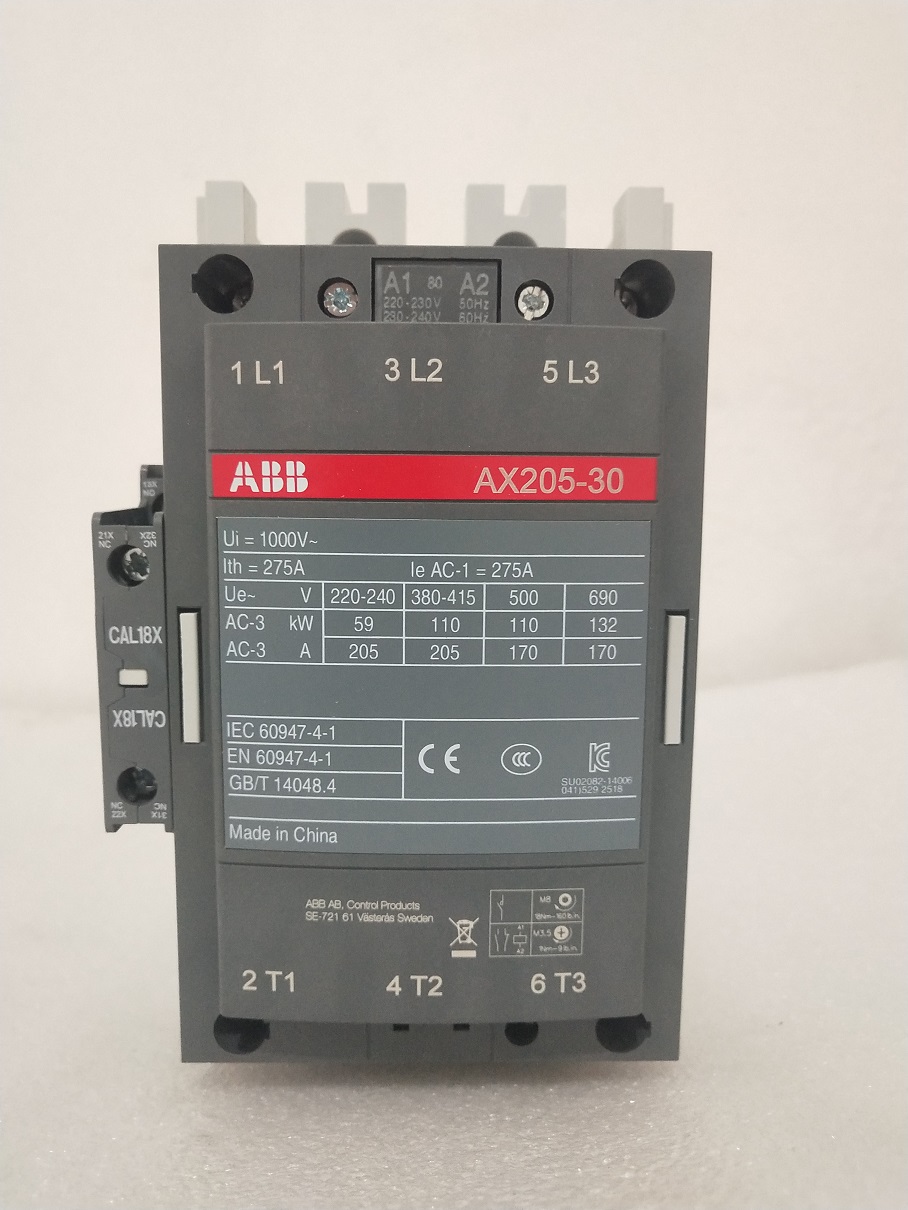ABB交流接触器AX150-30-11 AX205-30-11 AX300-30-11