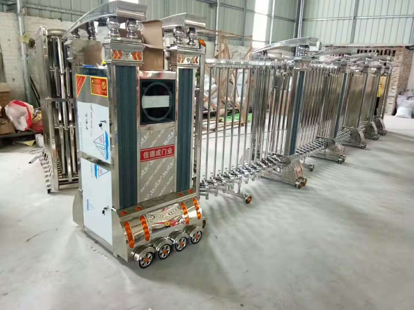 深圳电动门制作厂家 折叠门图片 电动伸缩门安装案例