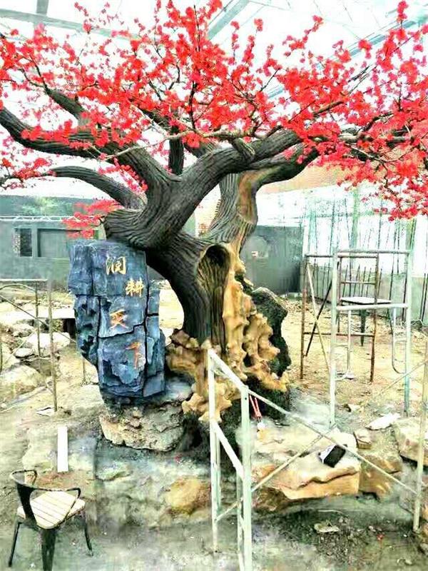 北京包柱子假树制作 餐厅假树安装 来图定制