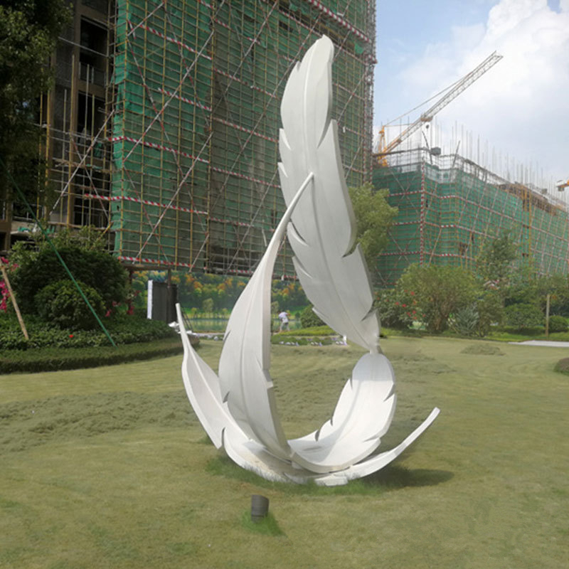 白钢羽毛雕塑