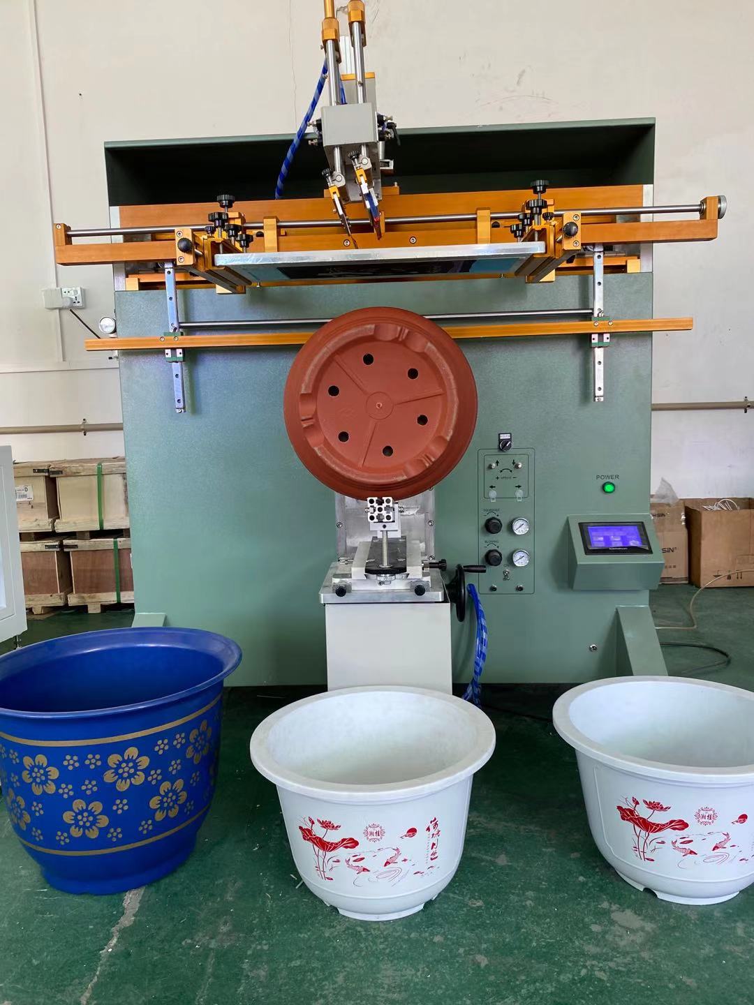 青岛市化工丝印机塑料桶丝网印刷机涂料桶滚印机厂家