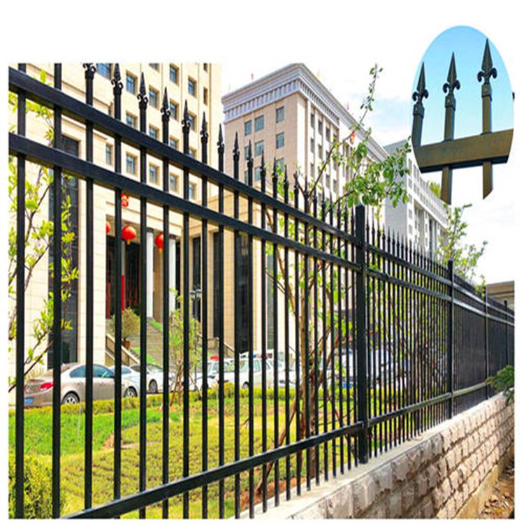 园林景区锌钢护栏 社区围墙锌钢护栏 学校围墙铁艺栏杆支持定做