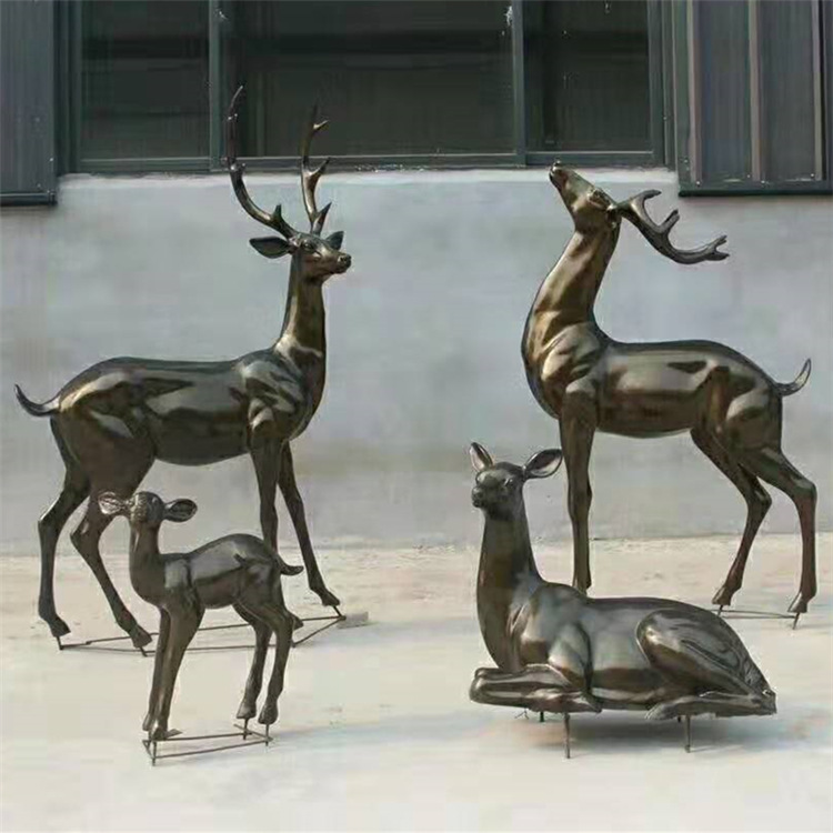 玻璃钢抽象鹿雕塑