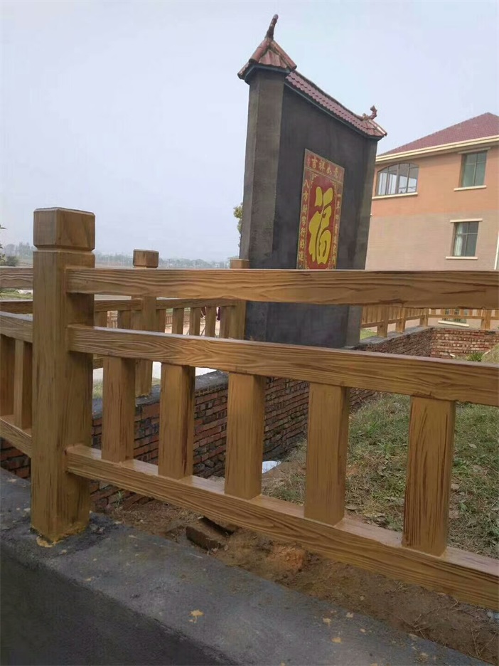 铁岭塑木栏杆 河道栏杆安装 河道栏杆效果图