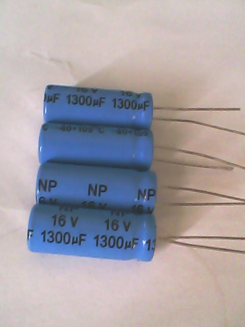 高音蓝NPBP立式无极性电解电容.1300UF16V 10X25双极性电容