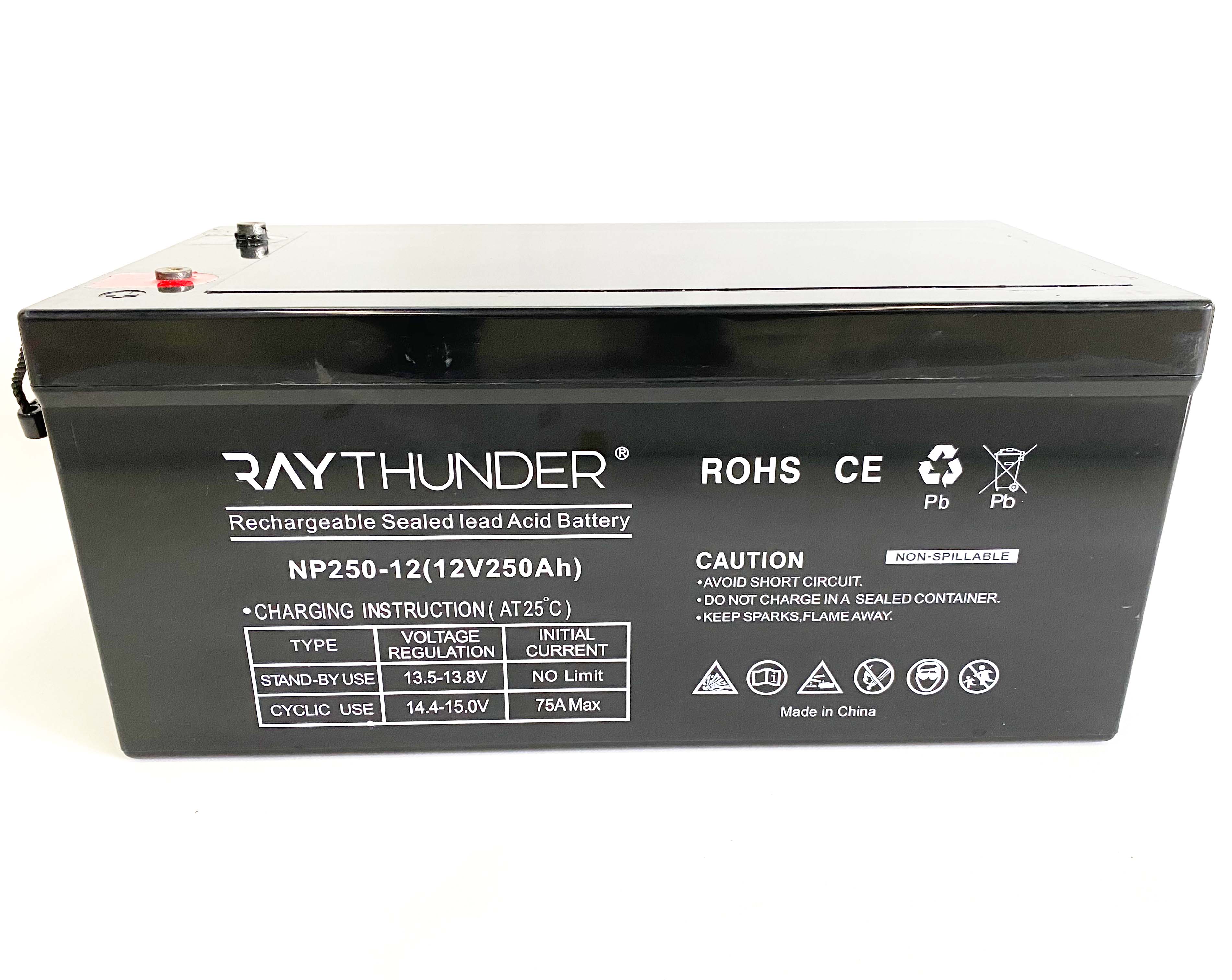 12V250AH铅酸电池 高尔夫球车电池 叉车蓄电池 免维护免加酸蓄电池
