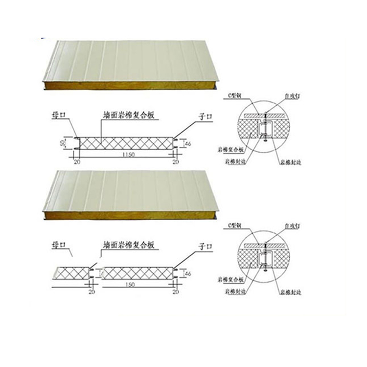 武漢巖棉夾芯板型號 可提供防火檢測報告書