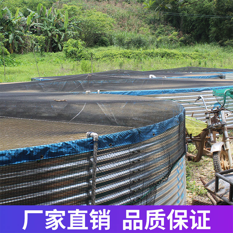 圆形铁桶镀锌板帆布水池 高密度养殖池 新款大型户外养殖鱼池